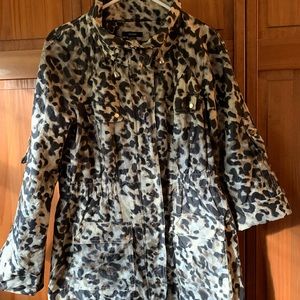 Alfani animal print, lightweight jacket.